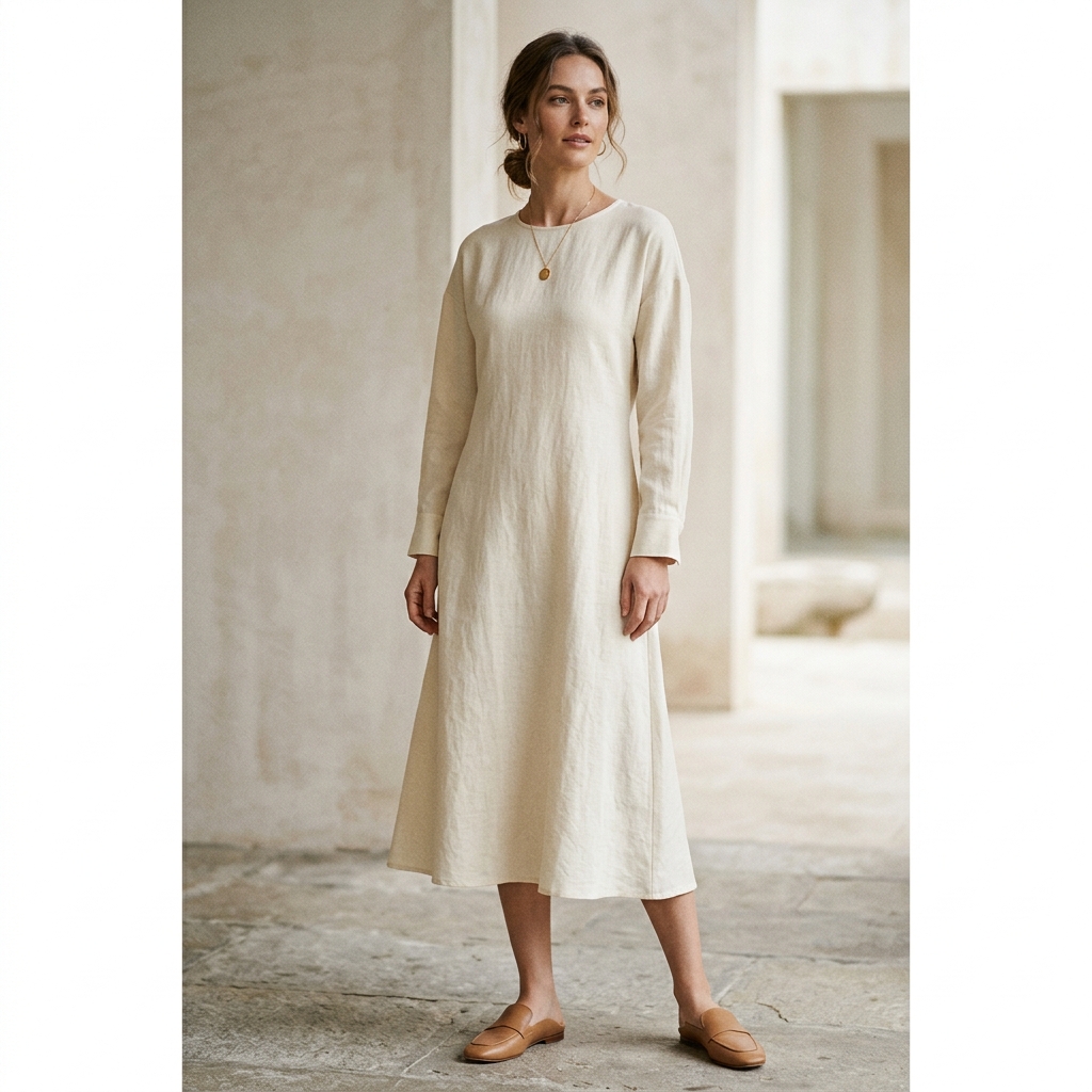 Vestido Midi Lino